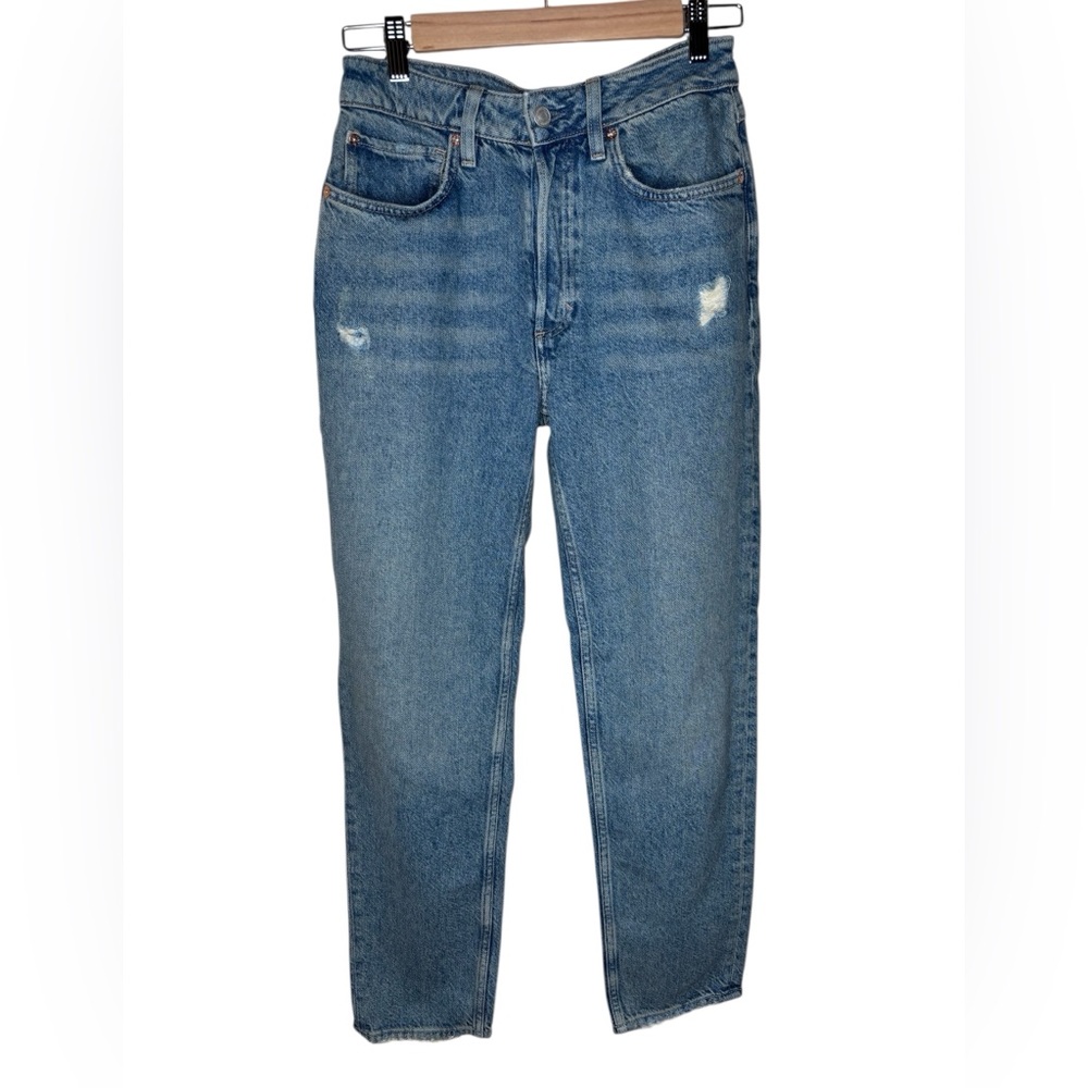 Free People Jeans Womens 26 Blue Denim High Rise Skinny Ankle Stretch Pants